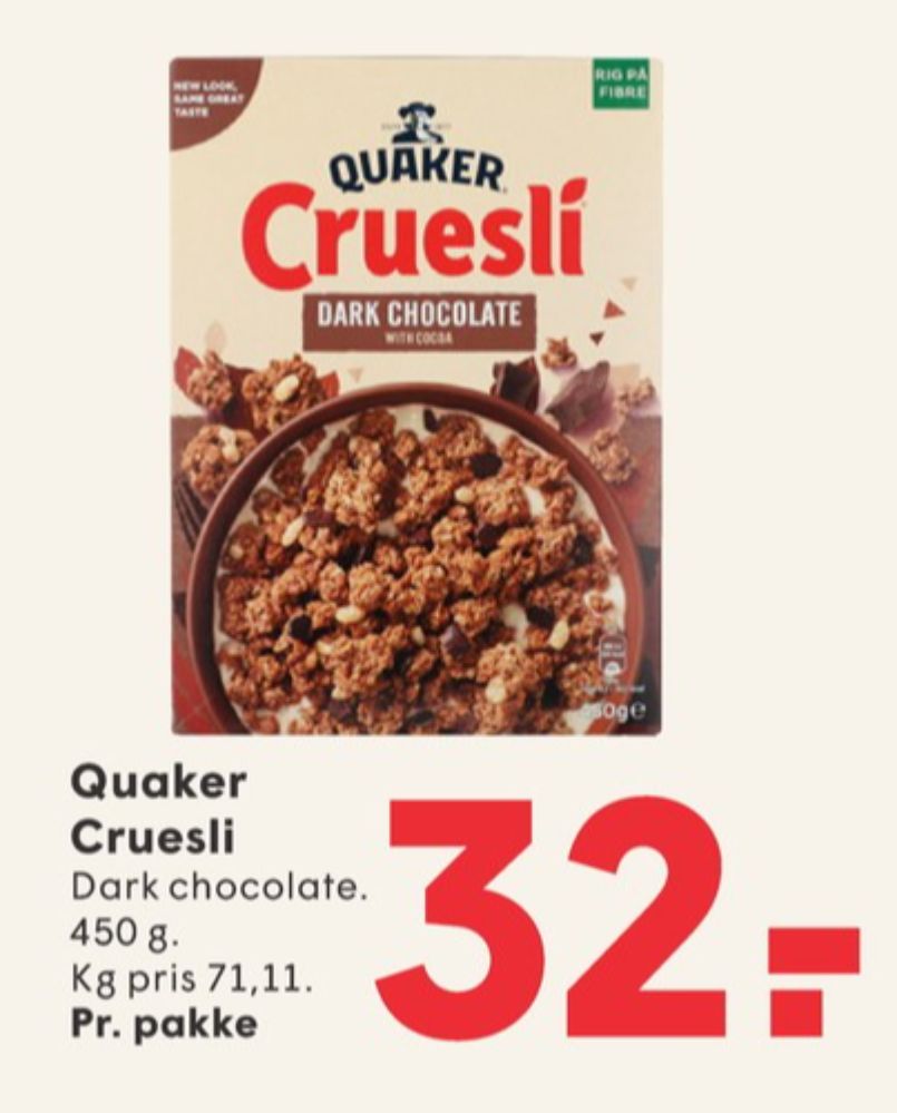 Quaker, Cruesli Dark Chocolate
