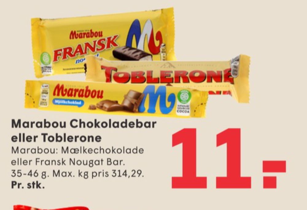 Marabou Fransk Nougat, Chokoladebar