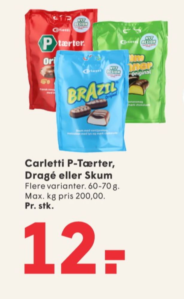 Carletti, P-Tærter Original