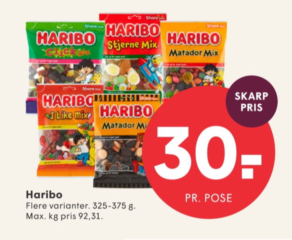Haribo Stjernemix, Slikposer