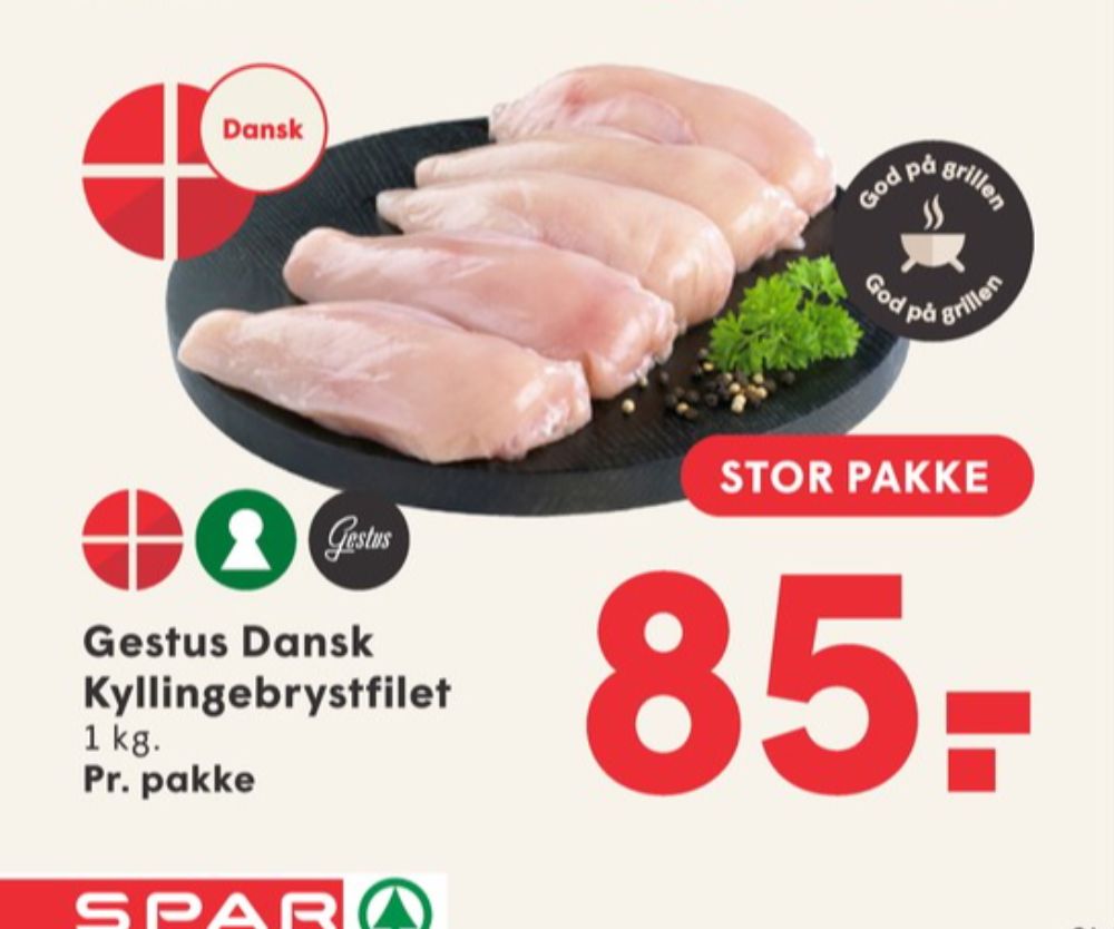 Gestus, Kyllingebrystfilet