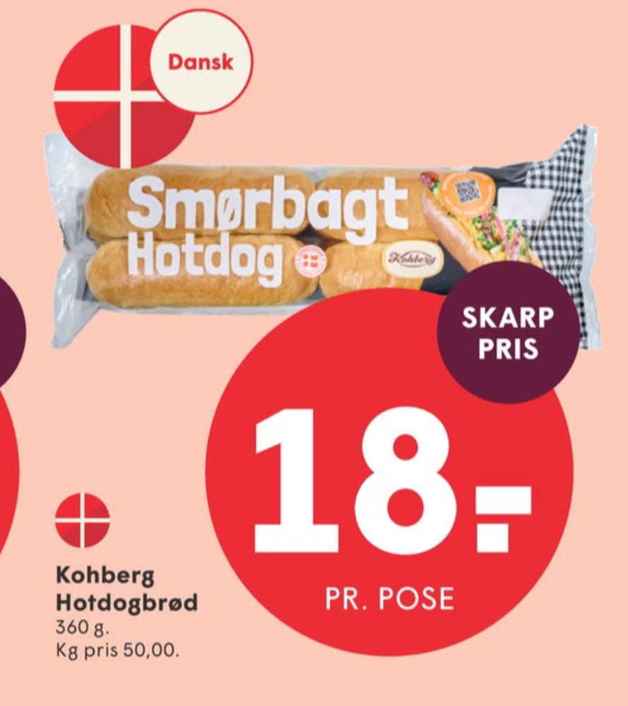 Kohberg, Smørbagt Hotdogbrød