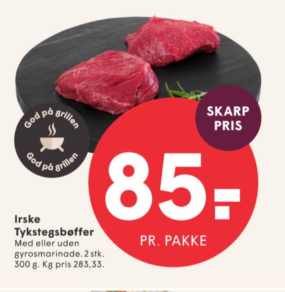 Oksetykstegsbøffer