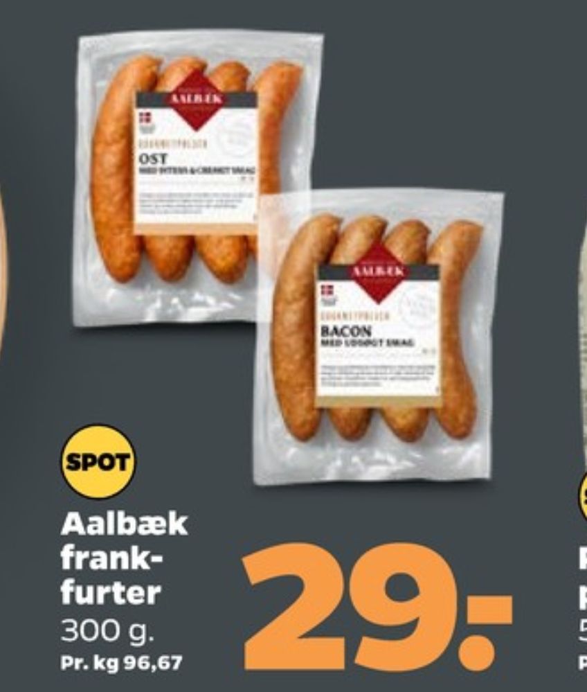 Aalbæk Specialiteter, Frankfurter med Bacon
