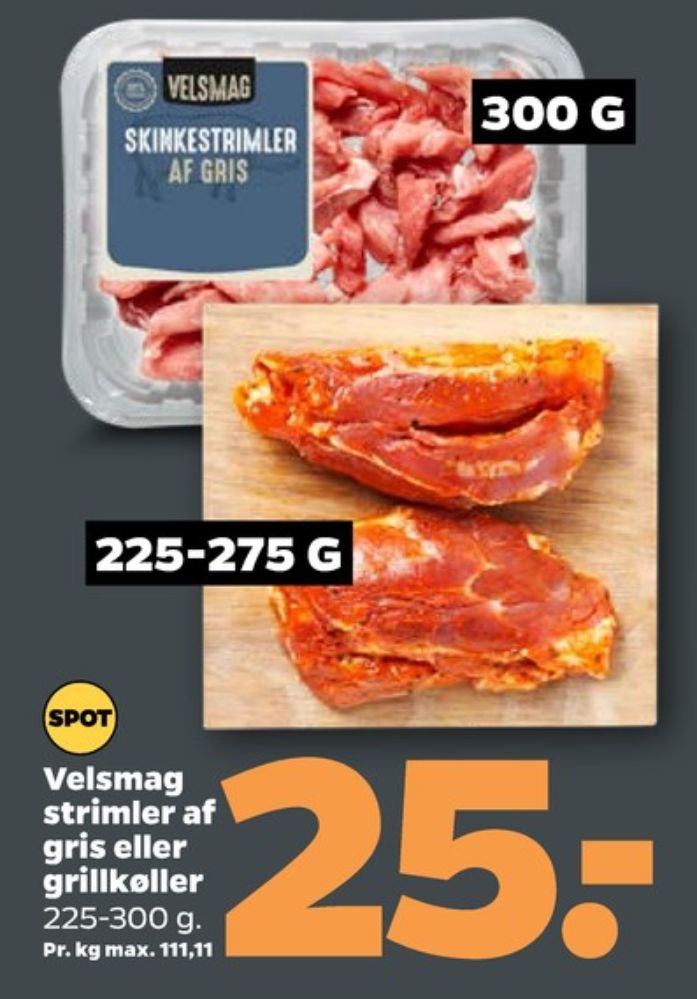 Velsmag, Skinkestrimler