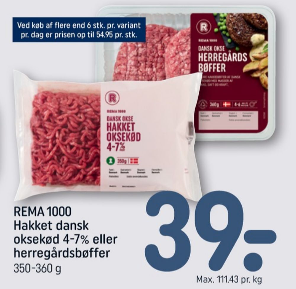 Rema 1000, Hakkebøffer
