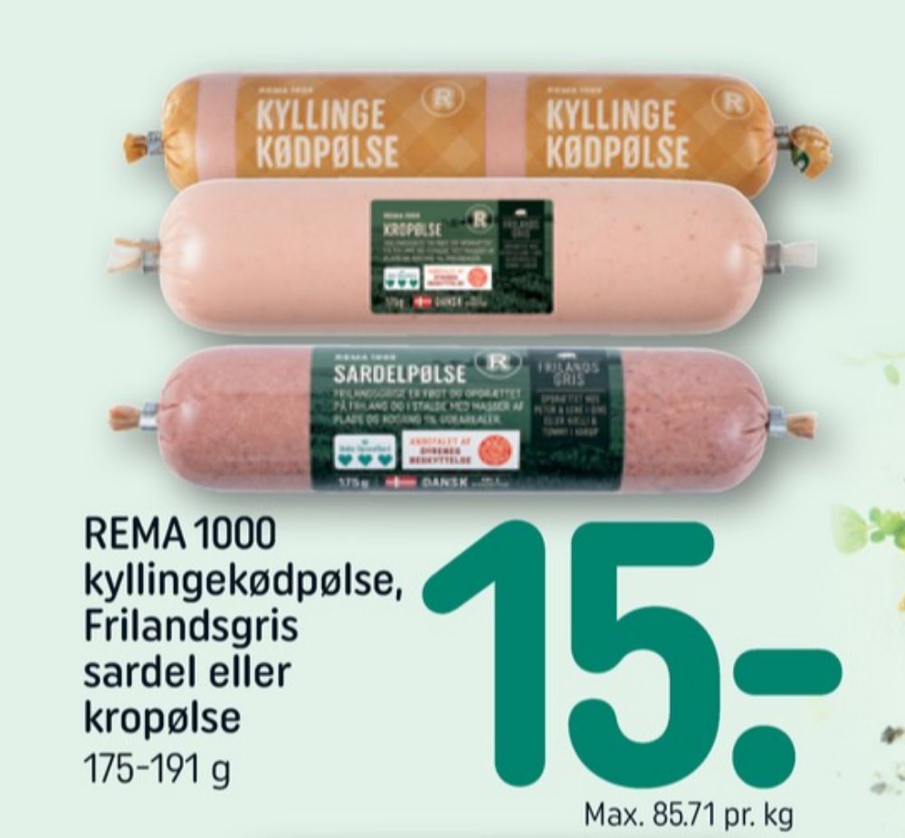 Rema 1000, Sardelleverpølse