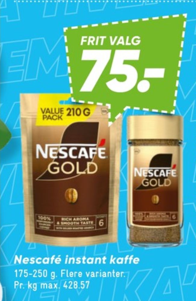 Nescafe Gold, Instant Kaffe