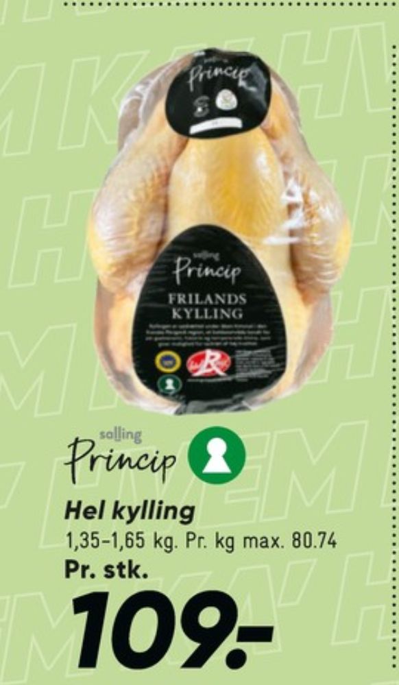 Salling Princip, Kylling