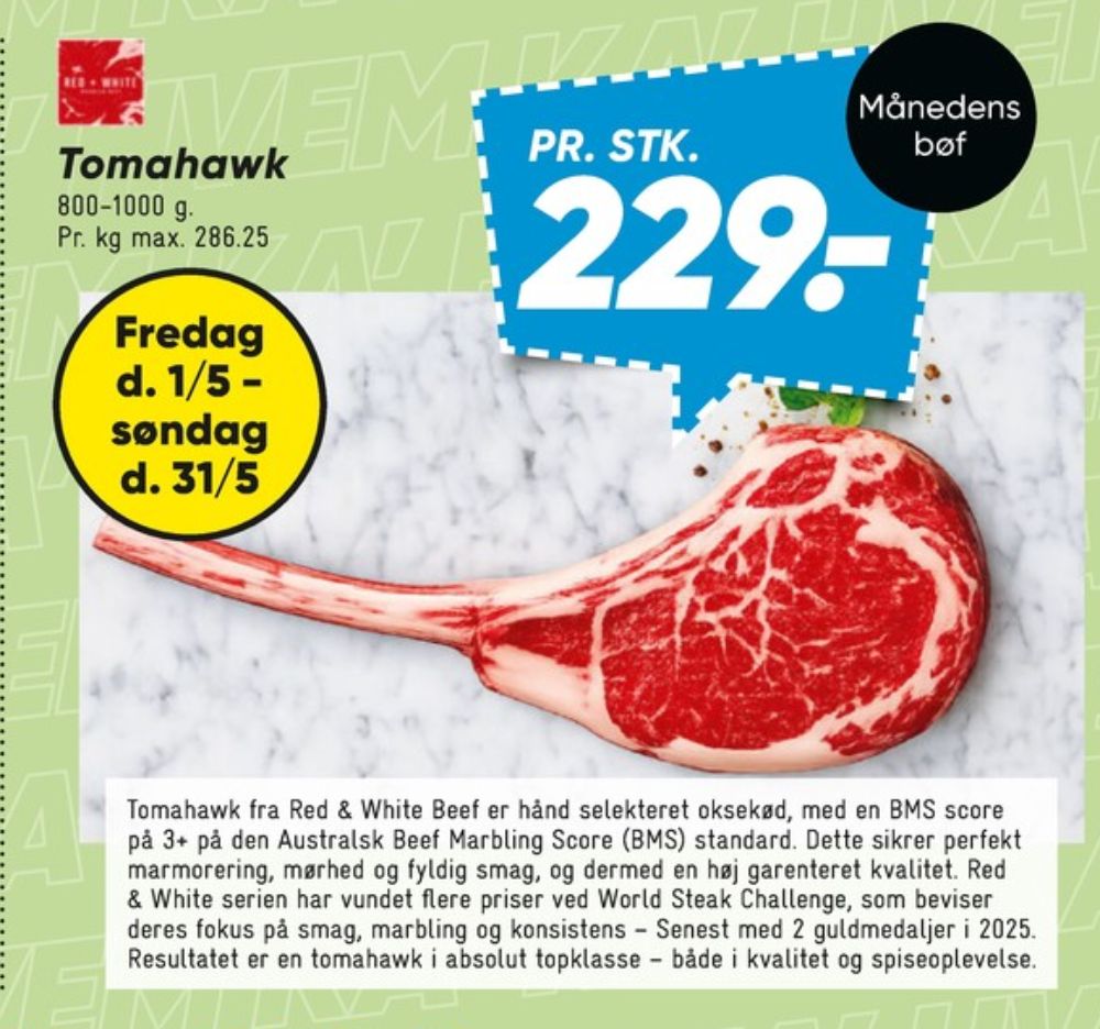 Red & White Beef, Tomahawk-steak