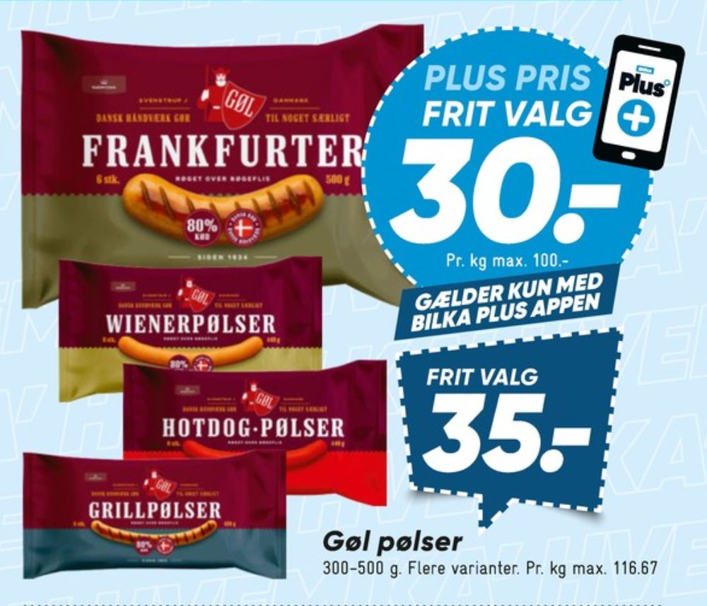 Gøl, Grillpølser
