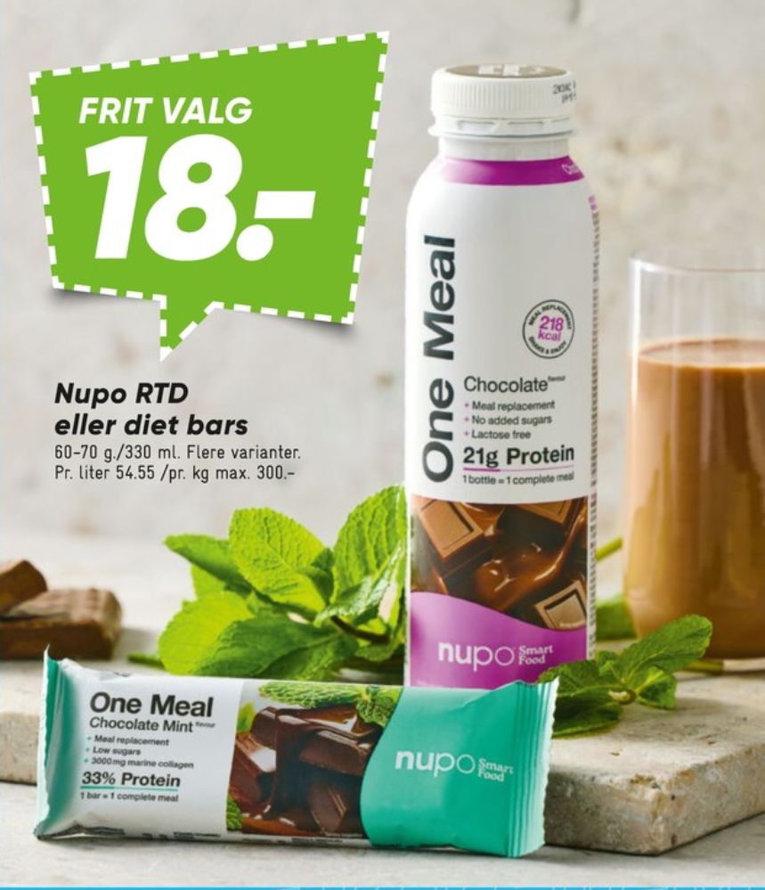 Nupo, One Meal Chocolate Mint Bar