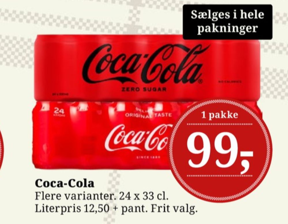 Coca Cola Zero, Cola 24 pk.