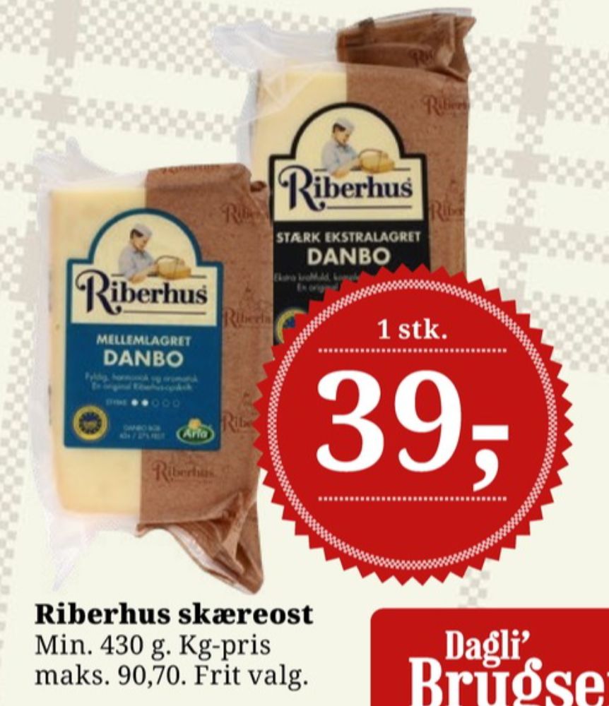 Riberhus, Skæreost Danbo Mellemlagret