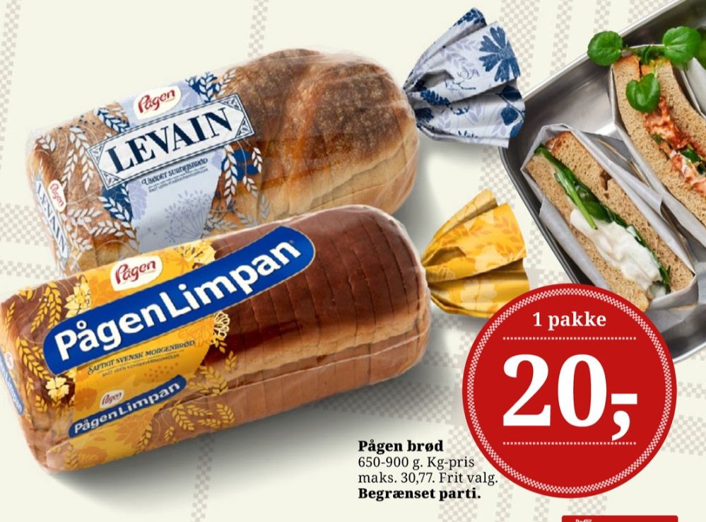 Pågen Limpan, Brød