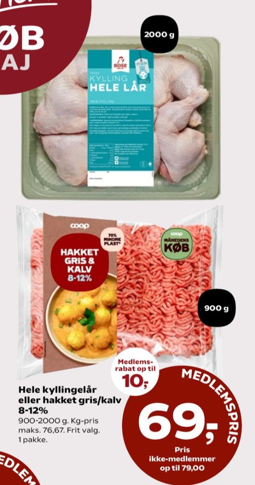 Coop, Hakket kalv og grisekød 8-12%