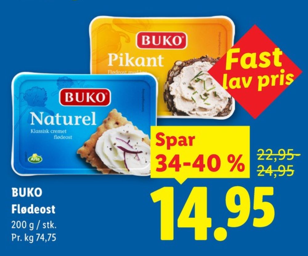 Buko, Flødeost Pikant