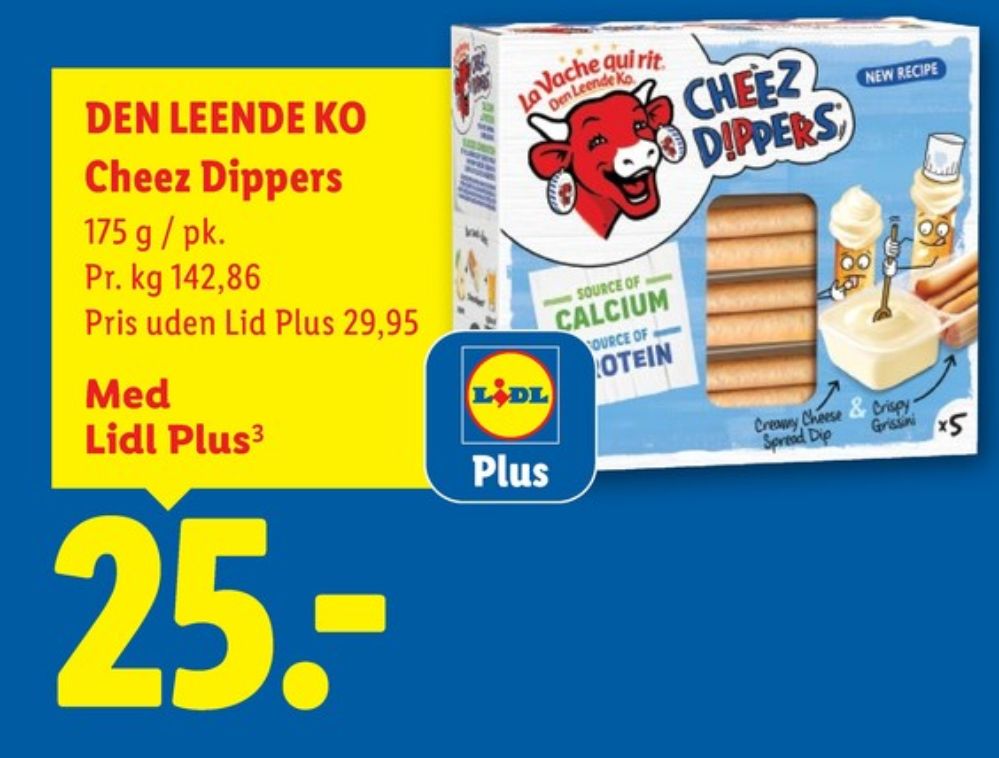 Den Leende Ko Cheez Dippers, Ostesnacks