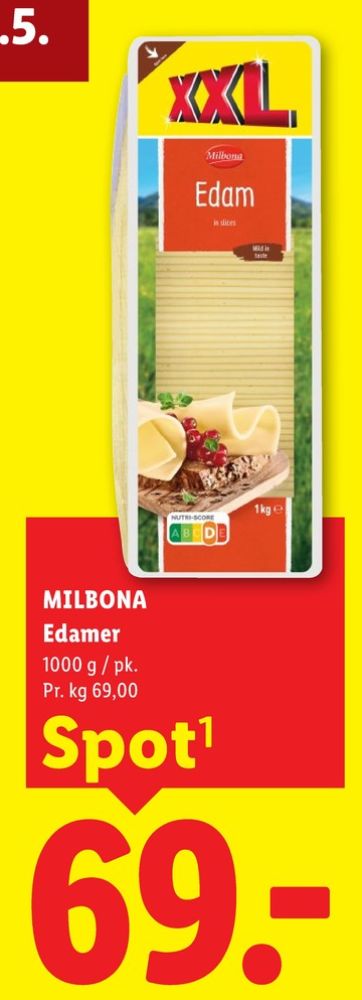 Milbona, Skiveost Edam