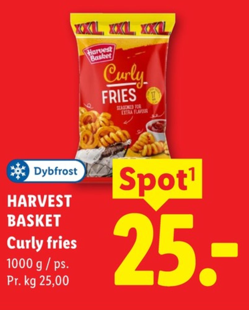 Harvest Basket, Curly Fries