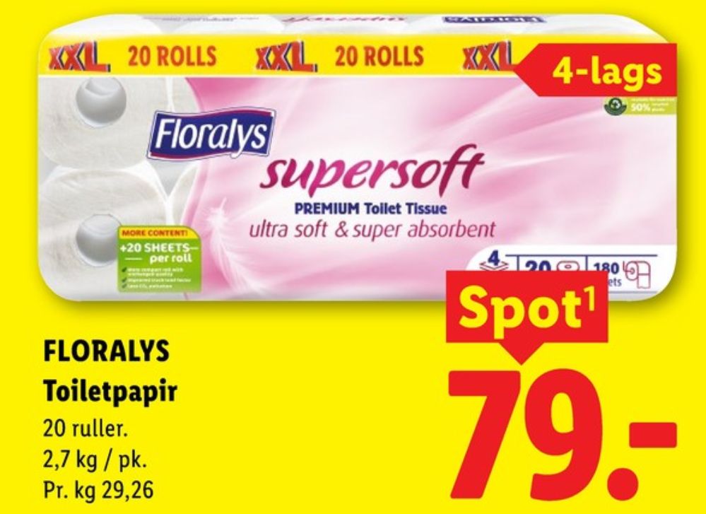Floralys, Toiletpapir
