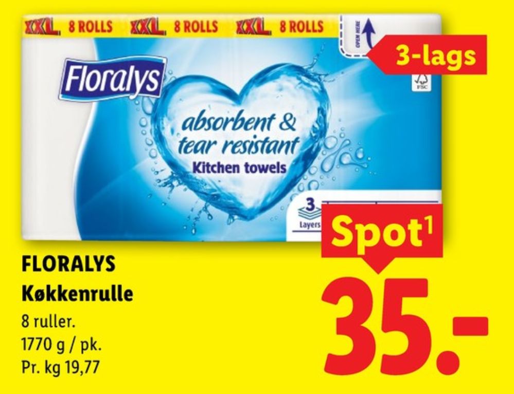 Floralys, Toiletpapir