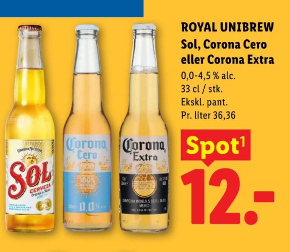 Corona Cero, Øl - Alkoholfri
