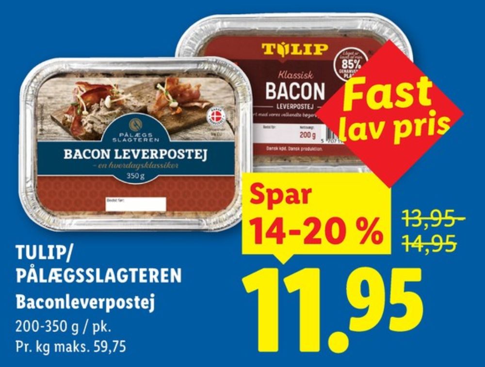 Tulip Klassisk Bacon, Leverpostej