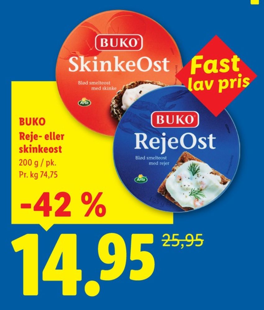 Buko Smelte, Smøreost Skinkeost
