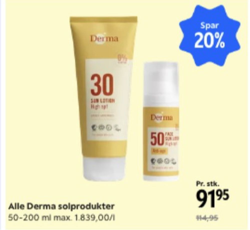 Derma Sun, Solcreme