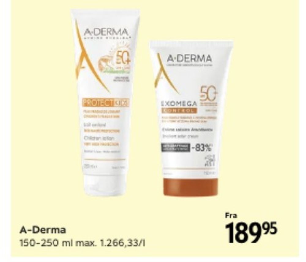 A-Derma, Solcreme