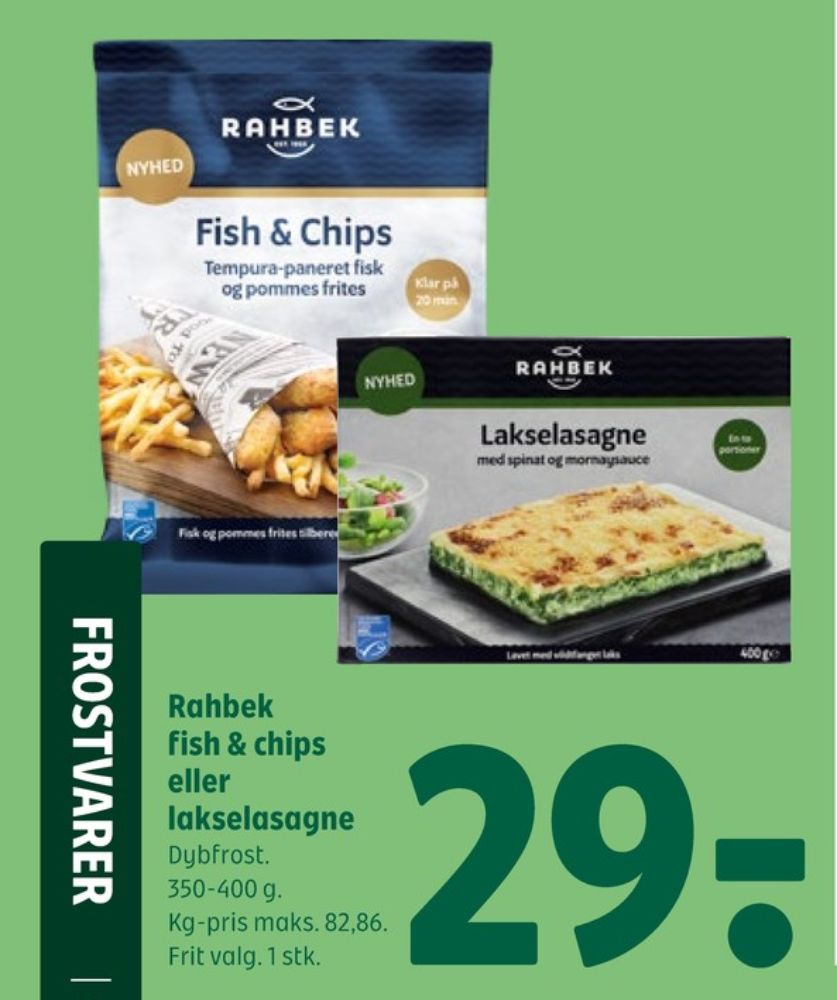 Rahbek, Lakselasagne