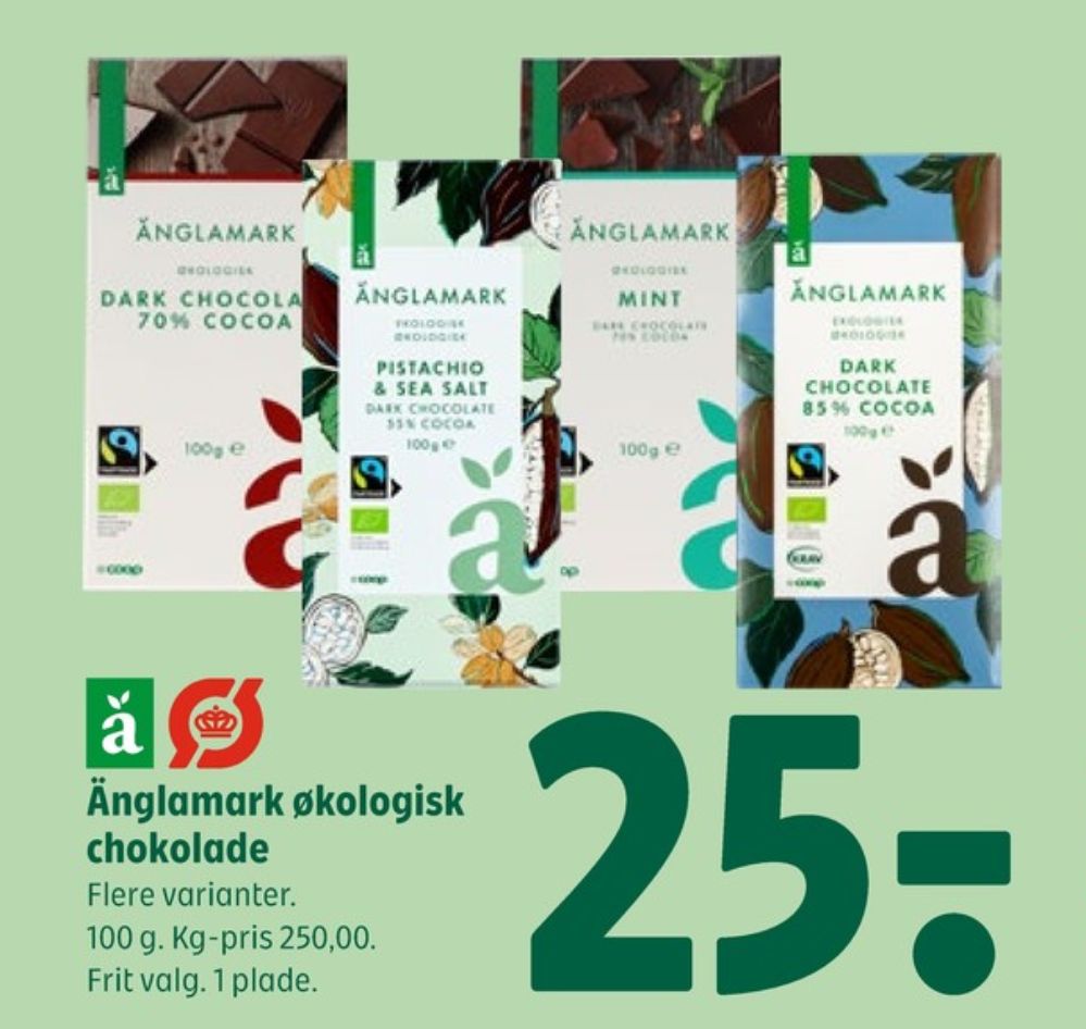 Änglamark, Chokoladeplade Chocolate 85% Cocoa Dark