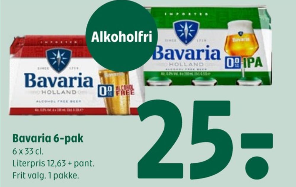 Bavaria, Øl - Alkoholfri 6 pk.