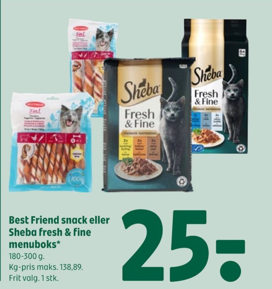 Sheba, Kattefoder