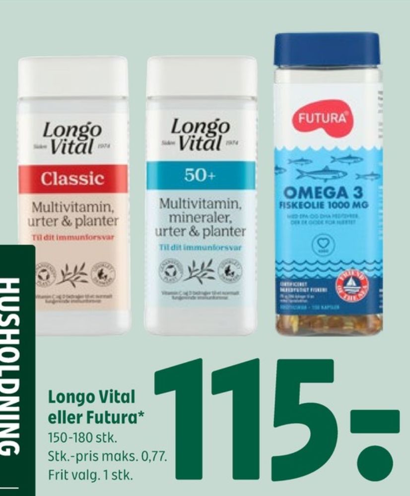 Longo Vital, Kosttilskud