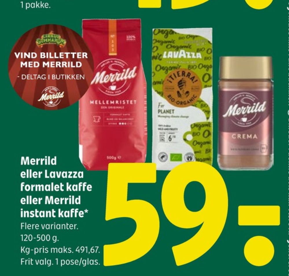 Merrild Mellemristet, Kaffe Formalet