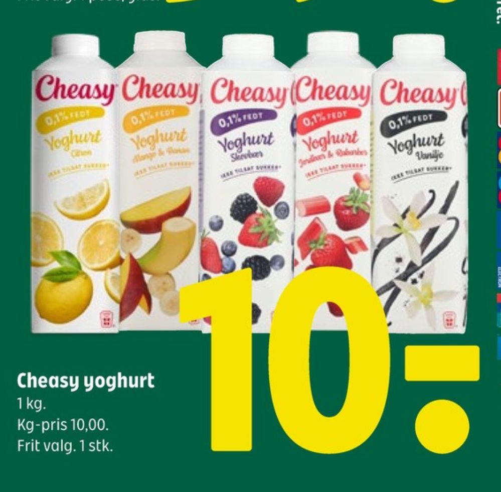 Cheasy, Jordbær & Rababer Yoghurt 