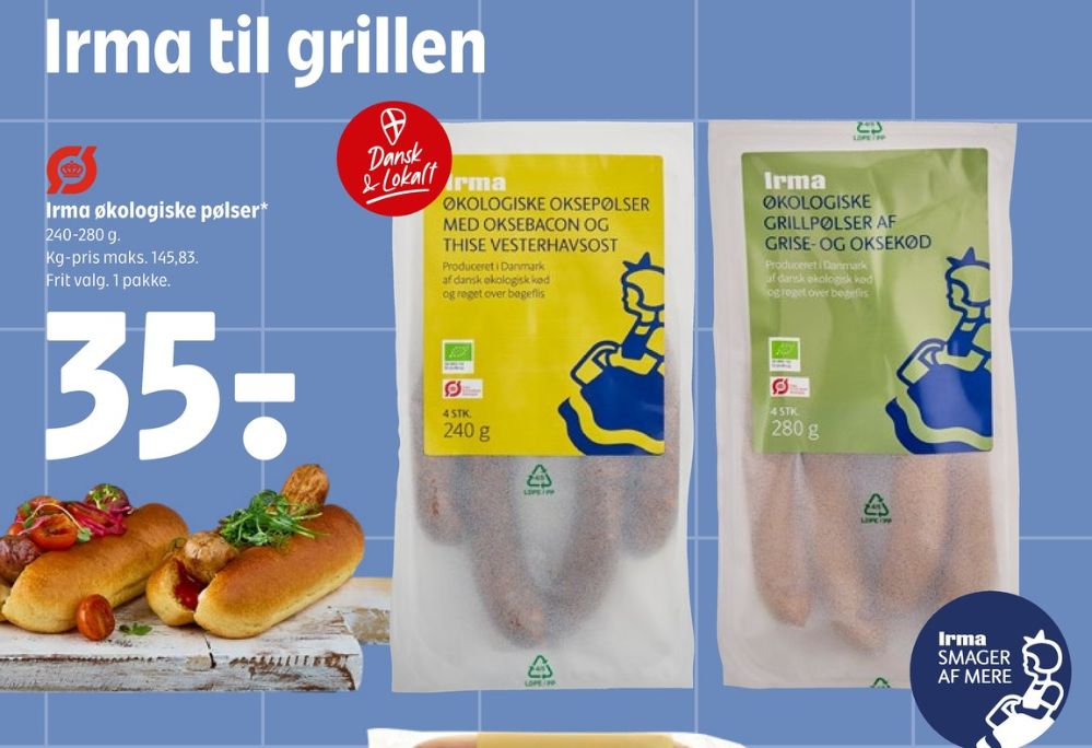 Irmas, Grillpølser