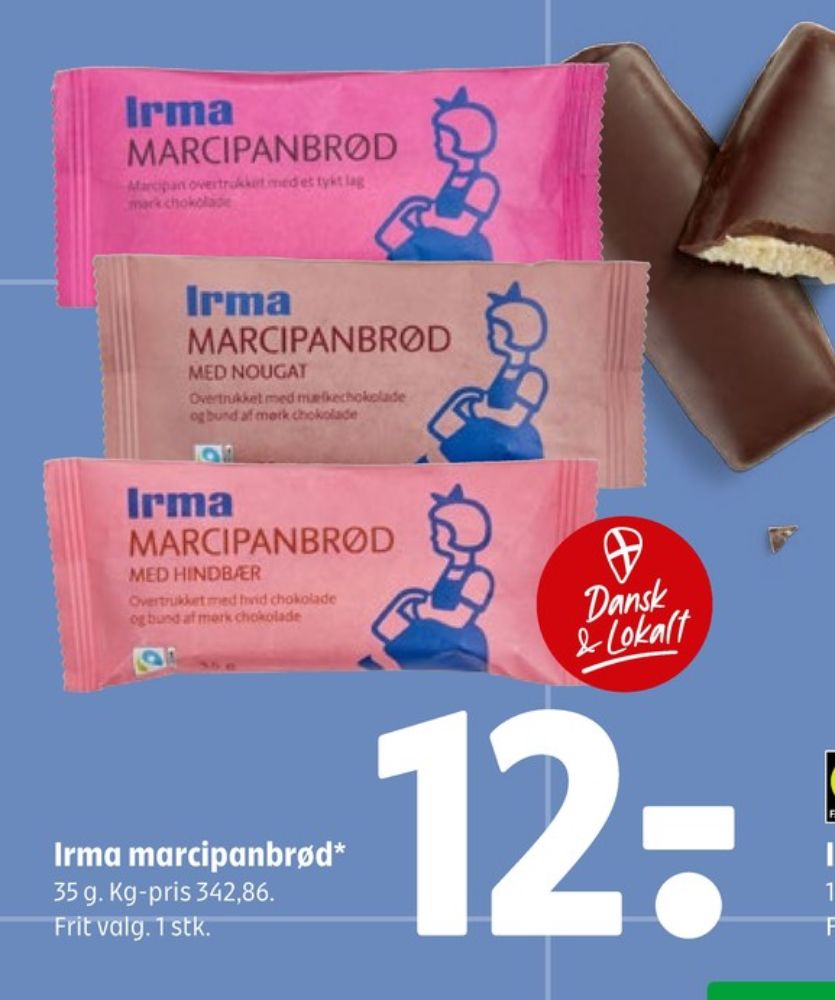 Irmas, Marcipanbrød med hindbær