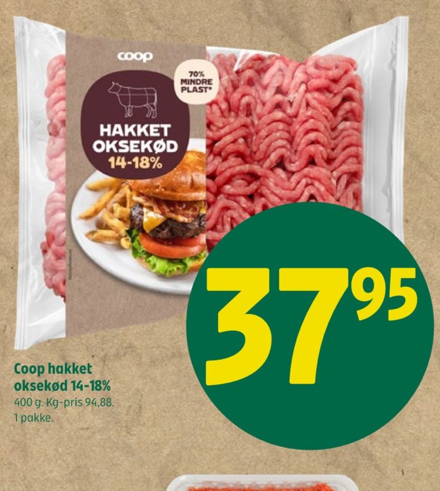 Coop, Hakket oksekød 14-18%