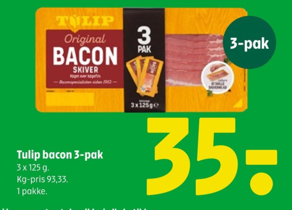 Tulip, Baconskiver 3 pk