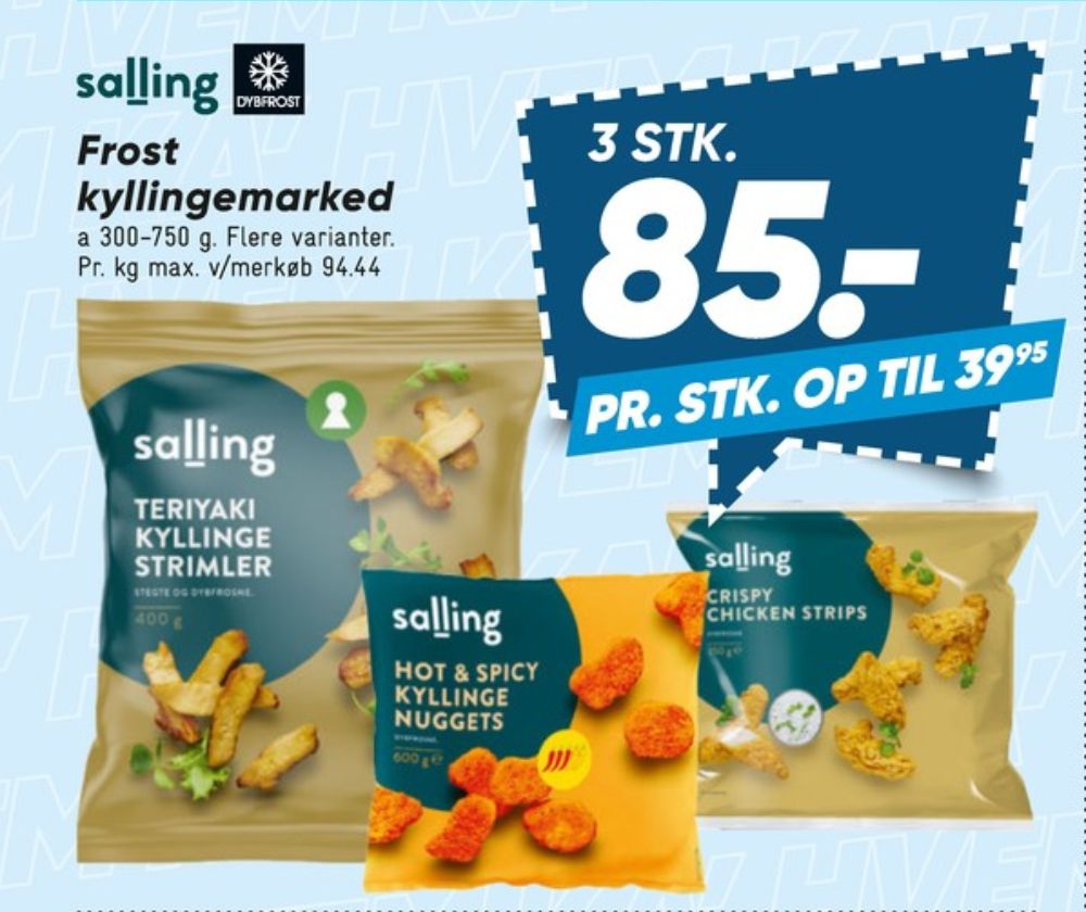 Salling, Hot & Spicy Kyllingenuggets