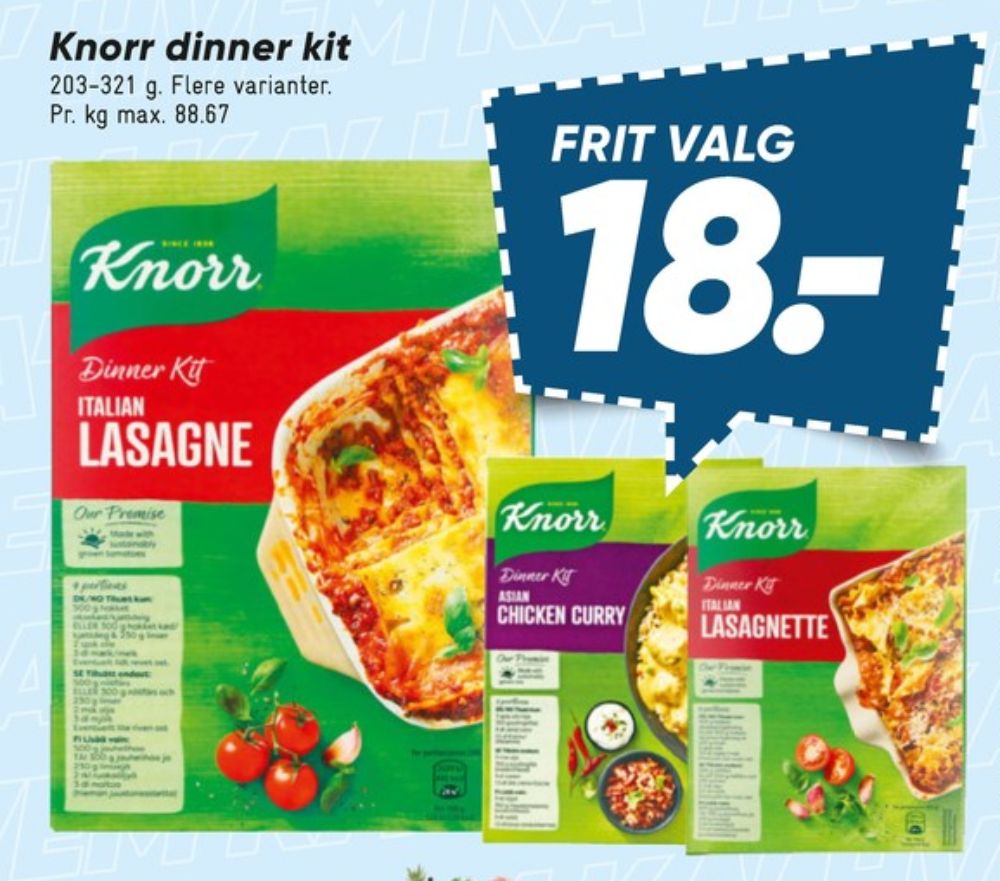 Knorr Dinner Kitt, Italian Pasta Carbonara