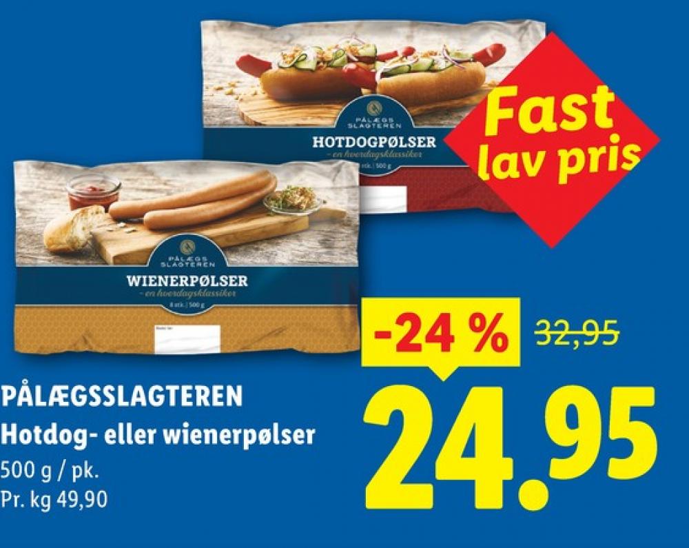 Pålægsslagteren, Hotdogpølser