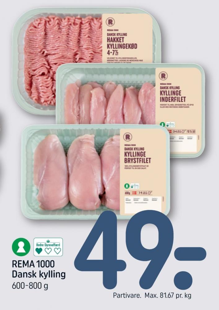 Rema 1000, Hakket kylling 4-7%