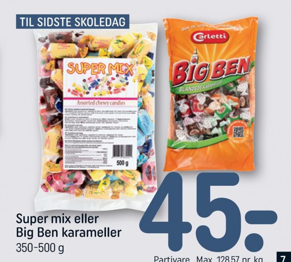 Carletti Big Ben, Karameller