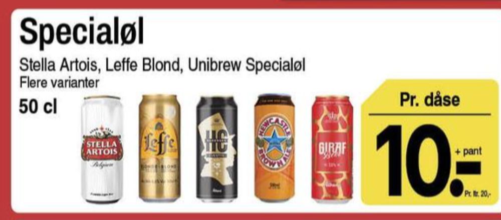 Stella Artois, Specialøl