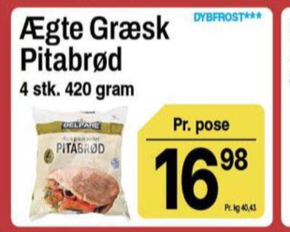 Delpane, Pitabrød