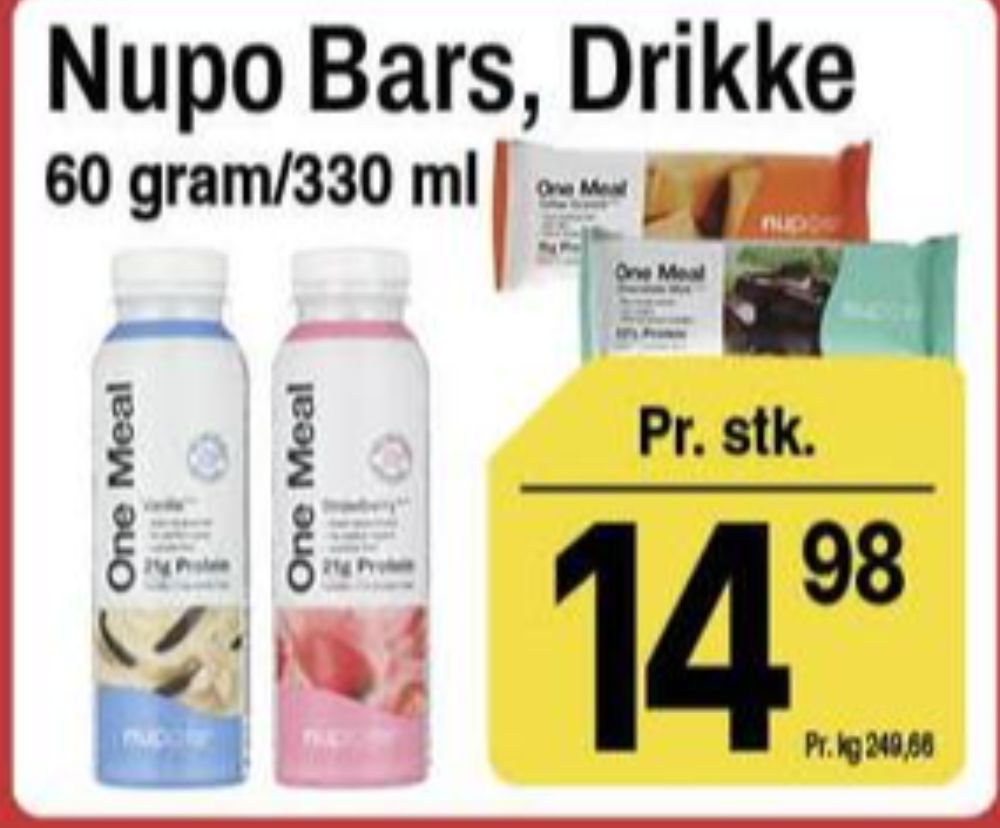Nupo, One Meal Caramel Bar